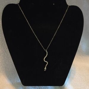 18" Silver Snake Pendant Baublebar Necklace